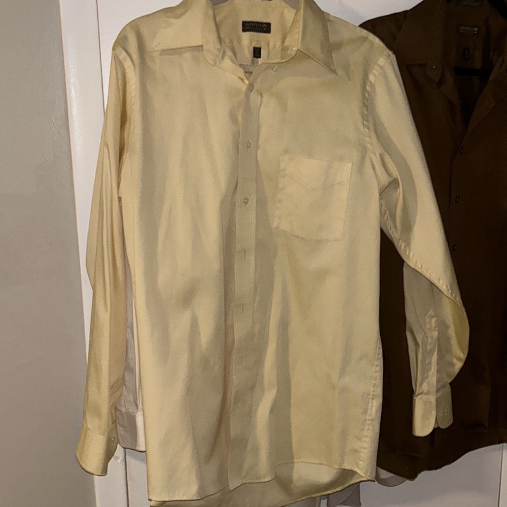 Arrow Brown and Yellow Dress shirts - Picture 3 of 4
